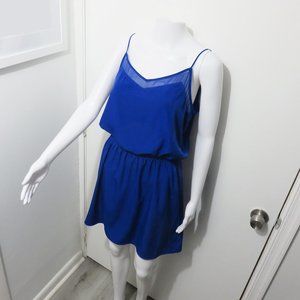 EXPRESS Summer Dress w/ Elastic Waist, Sz Medium, Bright Blue